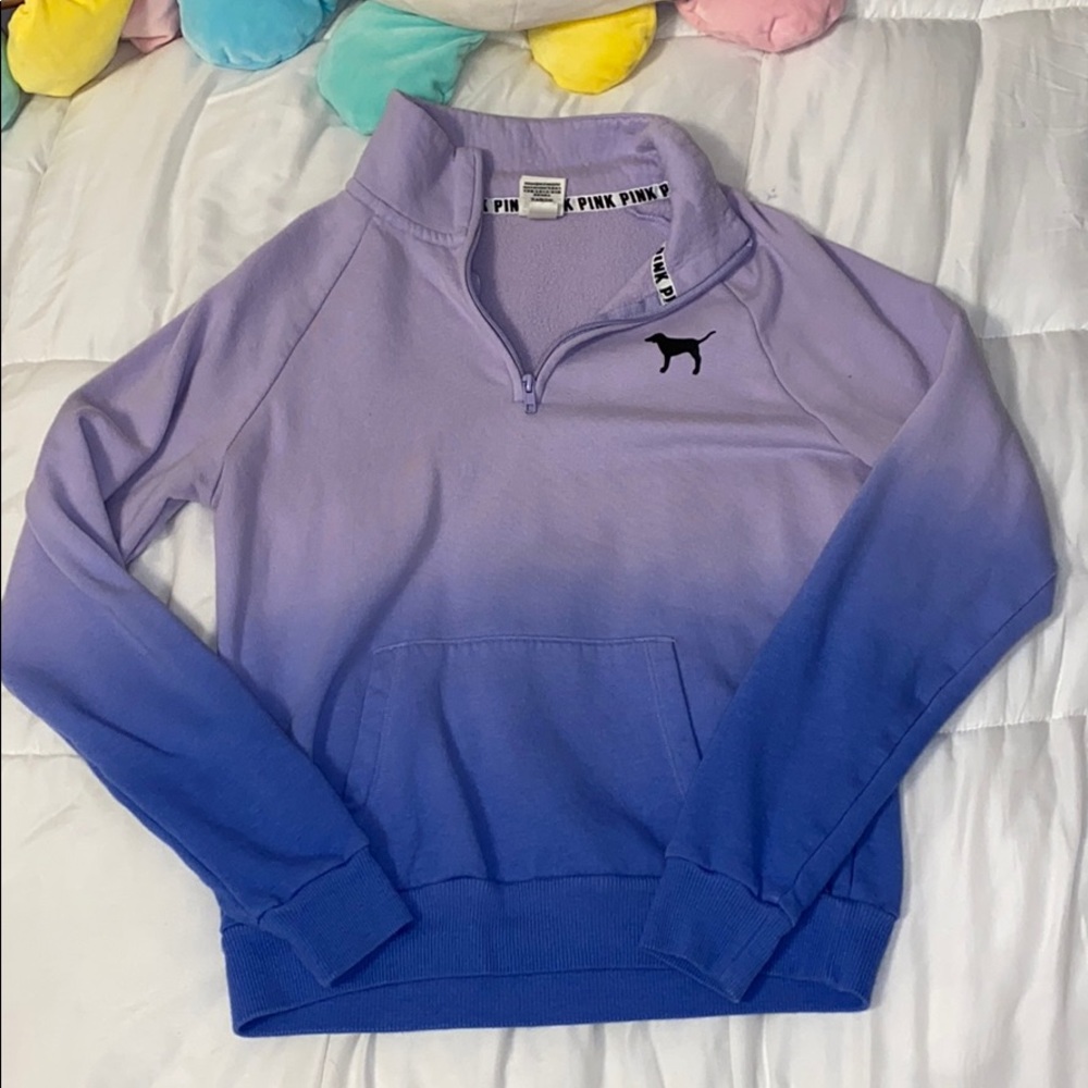 “pink” ombre quarter zip